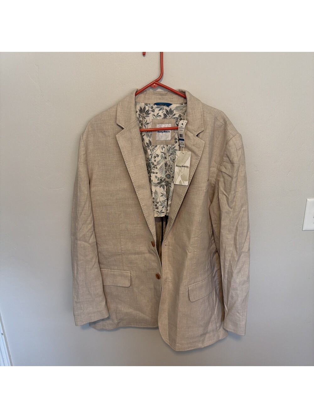 $375 EUC Men's Tommy Bahama Latigo Beach Linen Blend Blazer Stone Khaki XL